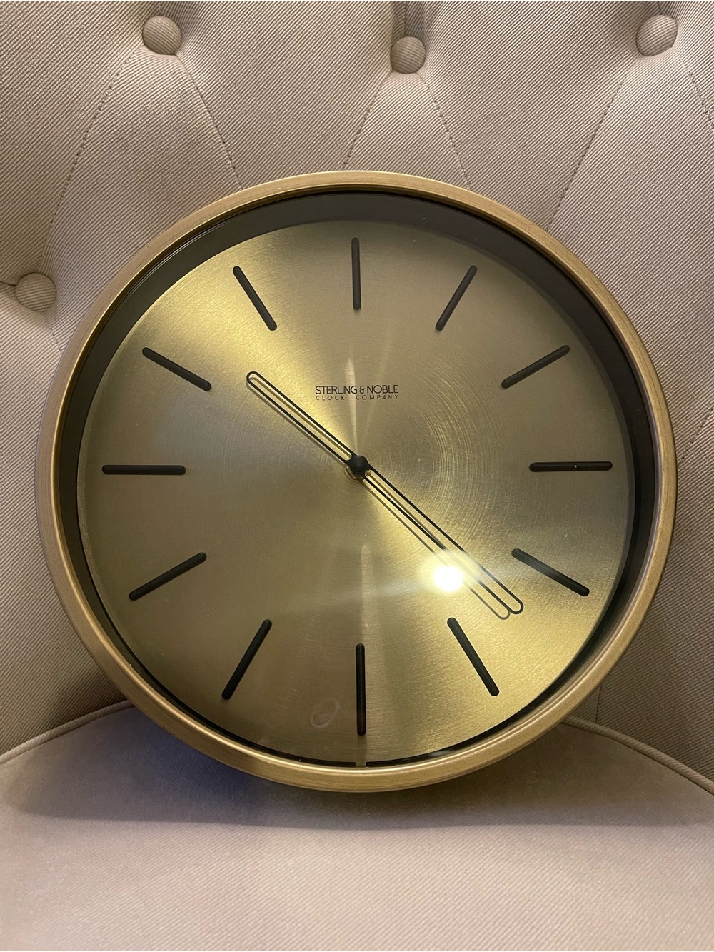 Mid-Century Modern Gold Wall Clock